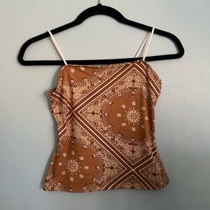 Burnt Orange Bandana Women's Top